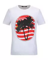 new dsquared herren t-shirt col round plage